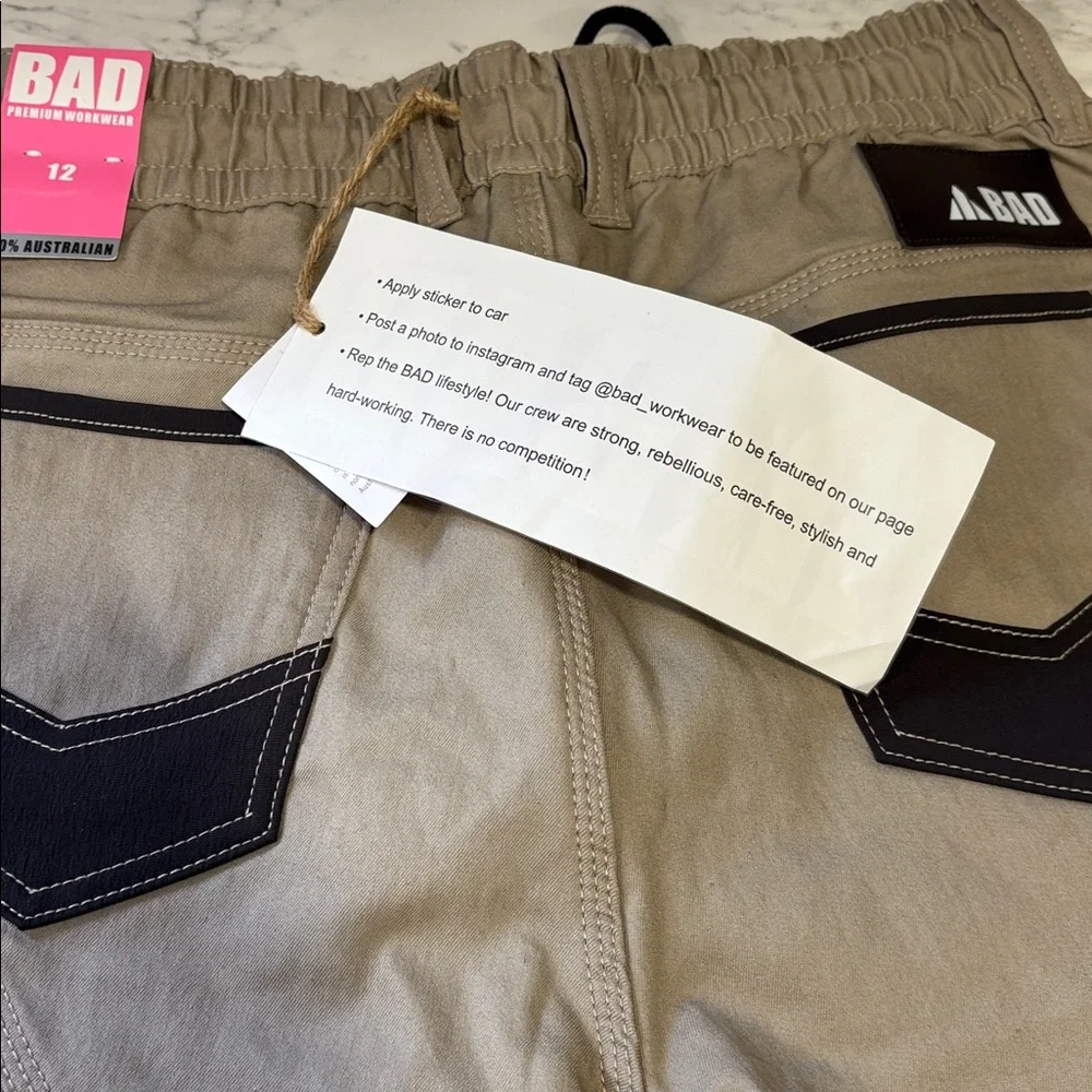 NWT BAD WOMENS SAVIOUR™ CUFFED ELASTIC WAIST WORK PANTS - Picture 9 of 10